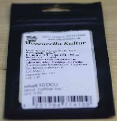 Mozzarella Käsekultur kaufen; MTG-Gewürze Chemnitz Poltermühlenteich